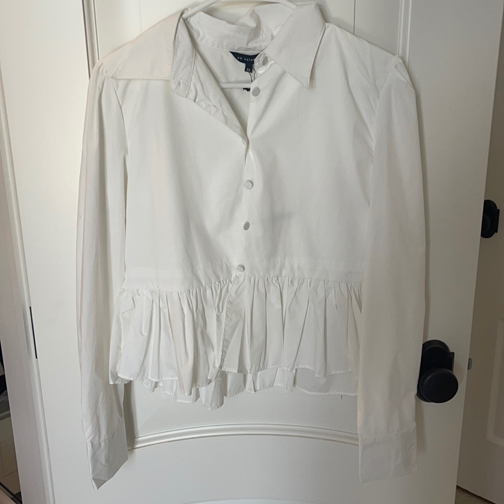En saison white blouse